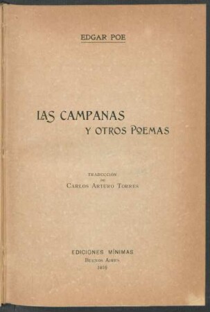 Las campanas y otros poemas