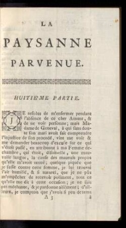 La Paysanne Parvenue. Huitieme Partie