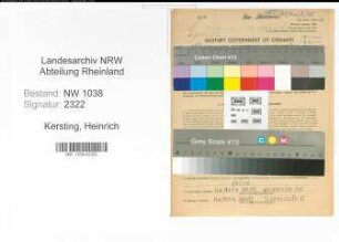 Entnazifizierung Heinrich Kersting , geb. 21.06.1886 (Lokfuehrer)