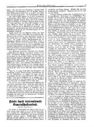 Friede durch internationale Gemeinschaftarbeit