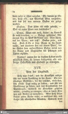 XVII. Von der Ungeduld