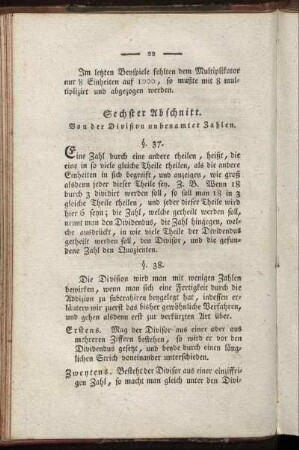 Sechster Abschnitt. - Zehnter Abschnitt.