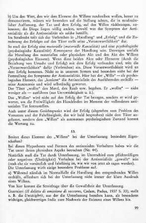 53. Der Wille in der Unterlassung