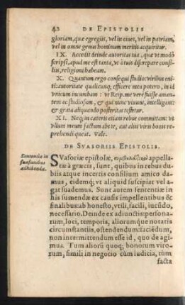 De Suasoriis Epistolis.