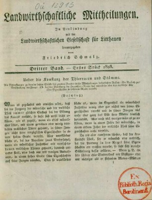 3.1828: Landwirthschaftliche Mittheilungen
