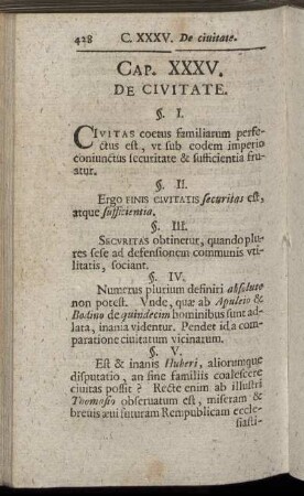 Cap. XXXV. De Civitate.