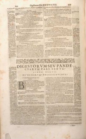 Liber XXXVII. De Bonorvm Possessiionibvs.