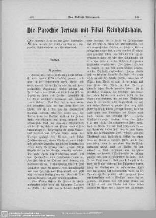Die Parochie Jerisau mit Filial Reinholdshain
