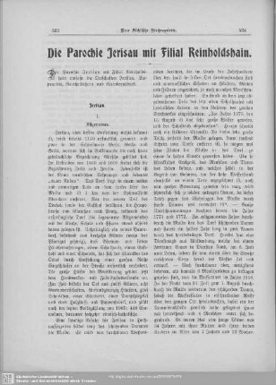 Die Parochie Jerisau mit Filial Reinholdshain