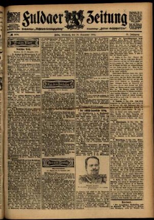 Erste Ausgabe vom Mittwoch, den 30. November 1904.