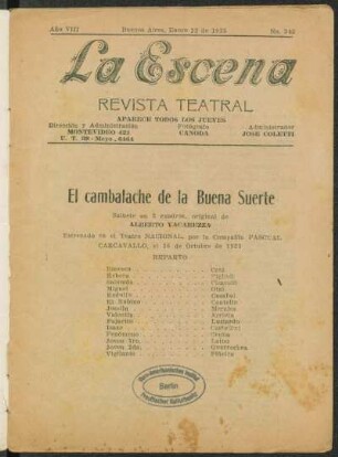 El cambalache de la buena suerte : sainete en 3 cuadros