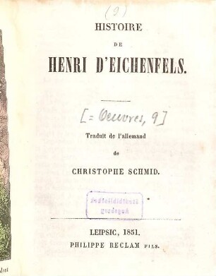 Histoire de Henri d'Eichenfels