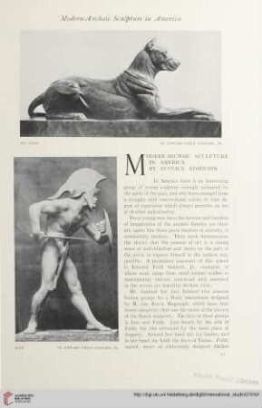 Modern-archaic sculpture in America
