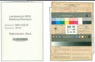 Entnazifizierung Klara Rellensmann , geb. 15.03.1901 (Lehrerin)