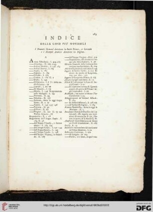Indice delle cose più notabili