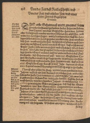 Von der Zeit/ und etlicher Zeit/ und einer halben Zeit deß Gogitischen Greuwels.