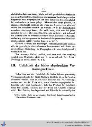 III. Unächtheit der bisher abgedruckten Verfassungsurkunde.