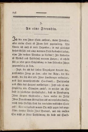9. An eine Freundin