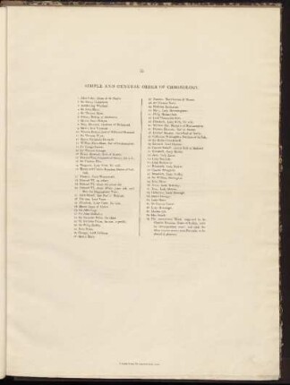 Simple and general order of chronology.