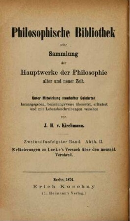 Erläuterungen zu John Locke's Versuch über den menschlichen Verstand, 2