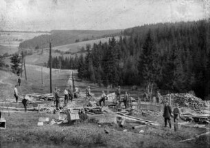 Wasserleitungsbau am Hochbehälter auf der Tippmer-Wiese