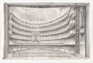 Nationaltheater, München: Zuschauerraum: Perspektivische Innenansicht