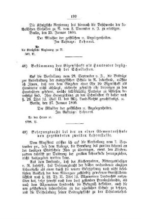 Bestimmung der Eigenschaft als Hausvater bezüglich der Schullasten : [IV. Elementarschulwesen]