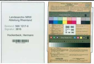 Entnazifizierung Hermann Huckenbeck , geb. 10.09.1921 ()