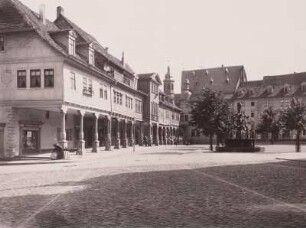 Arnstadt, Marktplatz : Arnstadt. Marktplatz mit Lauben