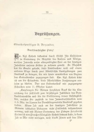 Begrüßungen