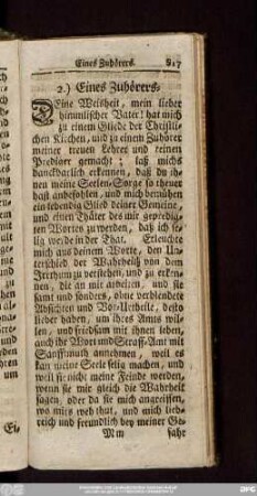 2.) Eines Zuhörers-