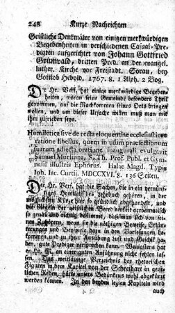 Homiletica sive de recta eloquentiae ecclesiasticae ratione libellus.