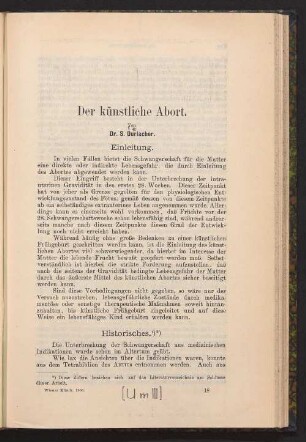 Der künstliche Abort