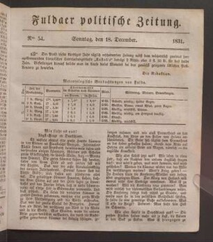 Sonntag, den 18. December. 1831