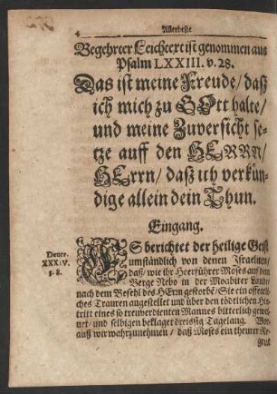 Begehrter Leichtext ist genommen aus Psalm LXXIII. v. 28.