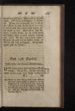 Das 24ste Capittel. Jesus leidet im Garten Gethsemane.