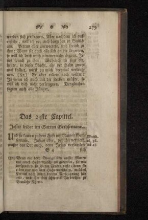 Das 24ste Capittel. Jesus leidet im Garten Gethsemane.
