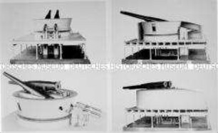 Serie "Etablissement Fried. Krupp" - Modell: 2-26 cm Kanonen in Drehscheibenlafette mit hydraulischer Einrichtung