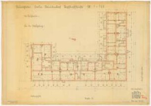 Wohnhausbebauung Raschdorffstraße, Berlin-Reinickendorf: Grundriss Kellergeschoss 1:100