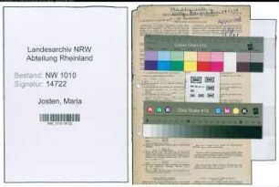 Entnazifizierung Maria Josten , geb. 29.07.1902 (Heimleiterin)