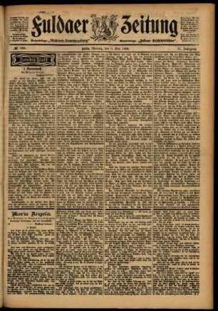 Zweite Ausgabe vom Montag, den 09. Mai 1904.