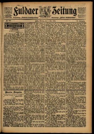 Zweite Ausgabe vom Montag, den 09. Mai 1904.