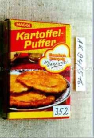 Spielzeug-Faltschachtel für "MAGGI Kartoffel-Puffer"
