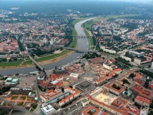 Dresden : Augustusbrücke, Carolabrücke, Albertbrücke