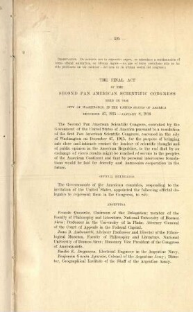 The final act of the second Pan American Scientific Congress