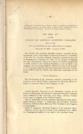 The final act of the second Pan American Scientific Congress