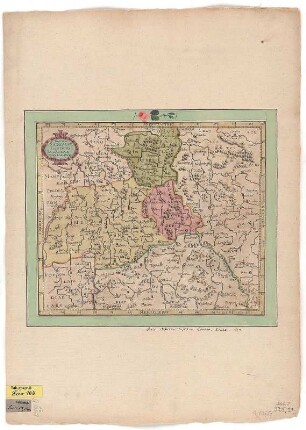 Belli, N.: Karte von Obersachsen und der Lausitz, ca. 1:800 000, Kupferstich, 1627