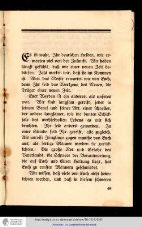 An unsere feldgrauen Jungen V