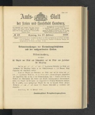 No. 40, 17. Februar 1918