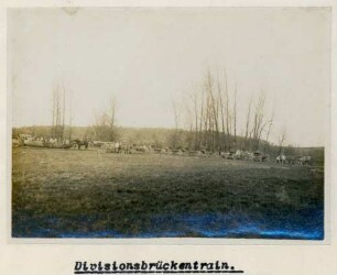 Foto des Divisionsbrückentrains bei Savigny-sur-Aisne